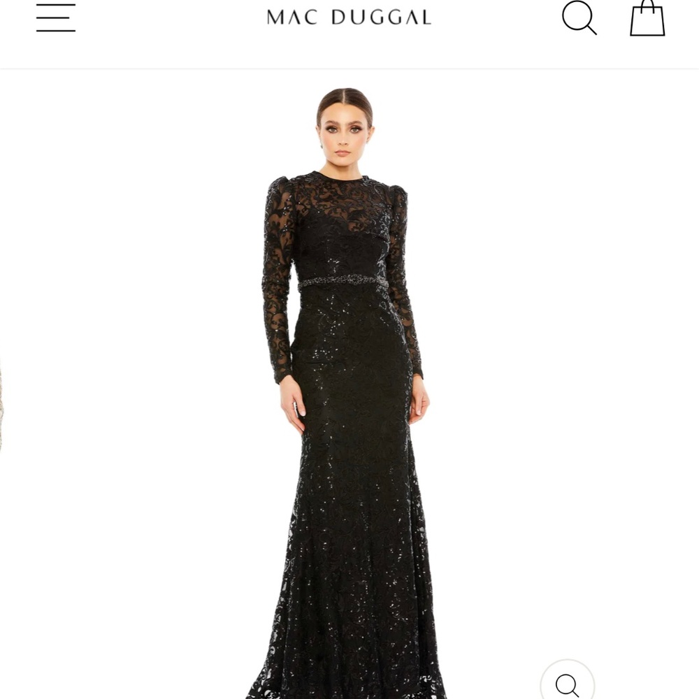 Mac Duggal Black Cocktail Dress